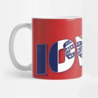 Iowa vintage style retro souvenir Mug